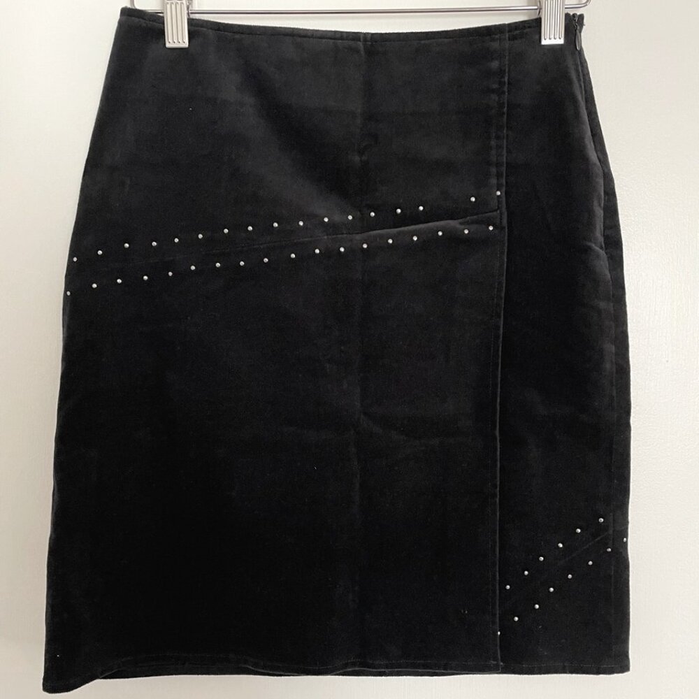 Vintage Esprit Faux-Wrap Mini Skirt